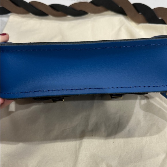 The Cambridge Satchel x Wicked Colab Mini Satchel “Shiz” Blue Leather - Picture 3 of 13